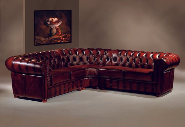 Traum Chesterfield Leder Ecksofa Aberdeen Eckcouch Sofa von Salottini