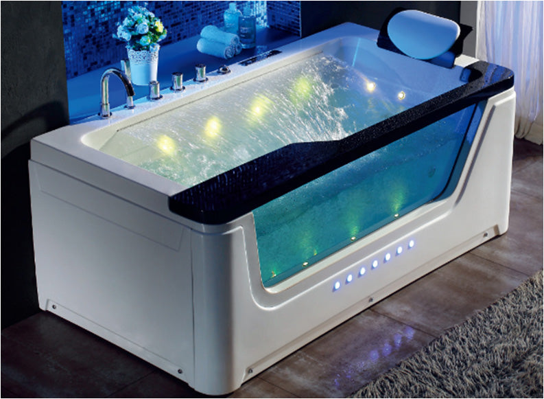 SOFORT LIEFERBAR 1 Per. Adelaide 2 Whirlpool 170x90 Badewanne (black) Sonderpreis