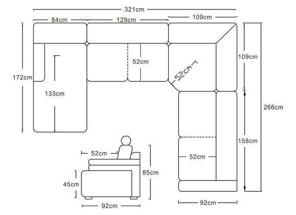Traumhaftes XL Ecksofa Adriano Wohnlandschaft Sofa Leder Salottini Sonderpreis