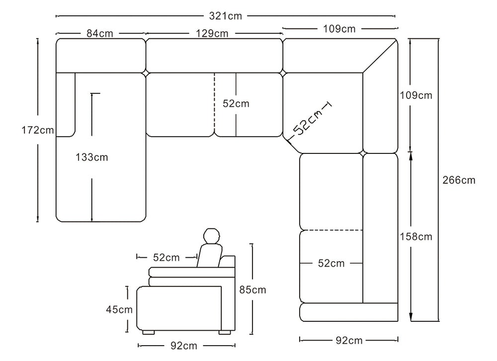 Premium XL Ecksofa Adriano Wohnlandschaft Sofa Leder Salottini Sonderpreis Braun