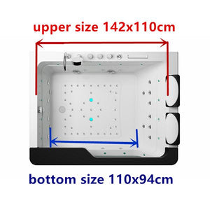 VERKÜRZTE LIEFERZEIT! 2 Personen Whirlpool Alabama 170x130 Badewanne (weiß)