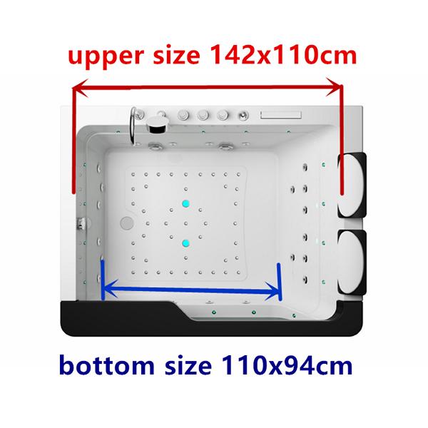 VERKÜRZTE LIEFERZEIT! 2 Personen Whirlpool Alabama 170x130 Badewanne (weiß)