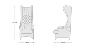 Chesterfield Ohrensessel Bradford Ledersessel Relaxsessel Salottini Sonderpreis