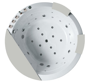 VERKÜRZTE LIEFERZEIT! 2 Personen Whirlpool 170x170 Austin 2 Badewanne (weiß/mit Schürze)