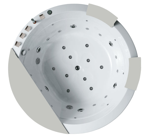 VERKÜRZTE LIEFERZEIT! 2 Personen Whirlpool 170x170 Austin 2 Badewanne (weiß/mit Schürze)