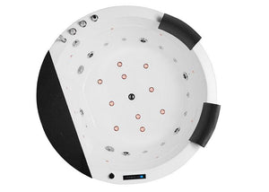 VERKÜRZTE LIEFERZEIT! 2 Personen Whirlpool 170x170 Austin 2 Badewanne (schwarz/mit Schürze)