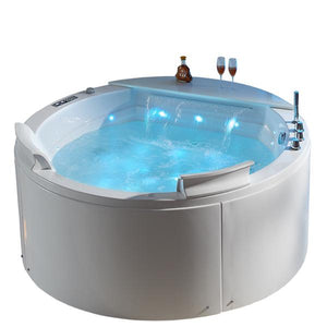 2 Personen INDOOR Whirlpool 155x155 Austin 2 Sonderpreis (mit Schürze) (WEIß)