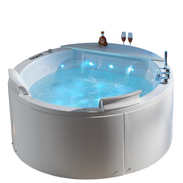 2 Personen INDOOR Whirlpool 155x155 Austin 2 Sonderpreis (mit Schürze) (WEIß)