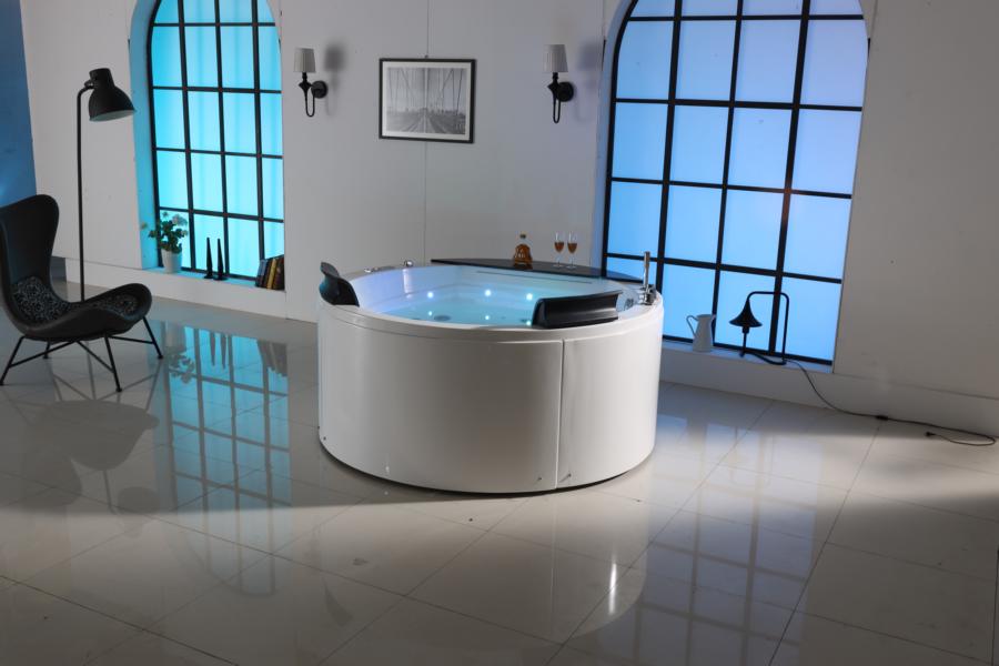 SOFORT LIEFERBAR 2 Personen Whirlpool 155x155 Austin 2 Badewanne (mit Schürze) schwarz