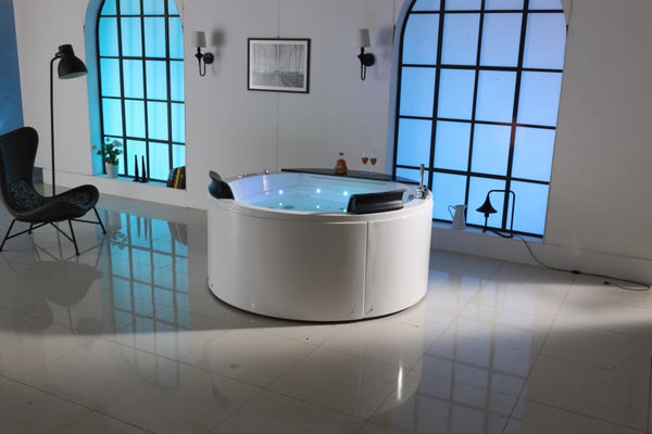 VERKÜRZTE LIEFERZEIT! 2 Personen Whirlpool 170x170 Austin 2 Badewanne (schwarz/mit Schürze)