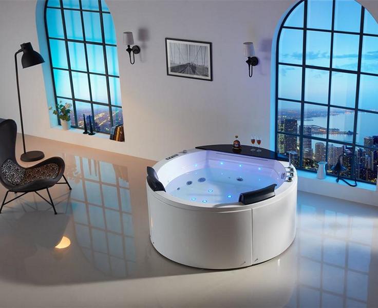 Extragroßer INDOOR 2 Personen Whirlpool 170x170 Austin 2 Badewanne Sonderpreis (mit Schürze)