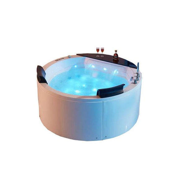 SOFORT LIEFERBAR 2 Personen INDOOR Whirlpool 170x170 Austin 2 Badewanne (schwarz/mit Schürze)