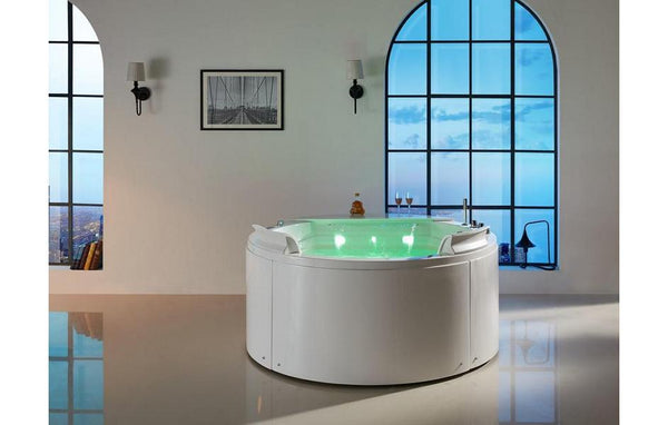 2 Personen INDOOR Whirlpool 155x155 Austin 2 Sonderpreis (mit Schürze) (WEIß)
