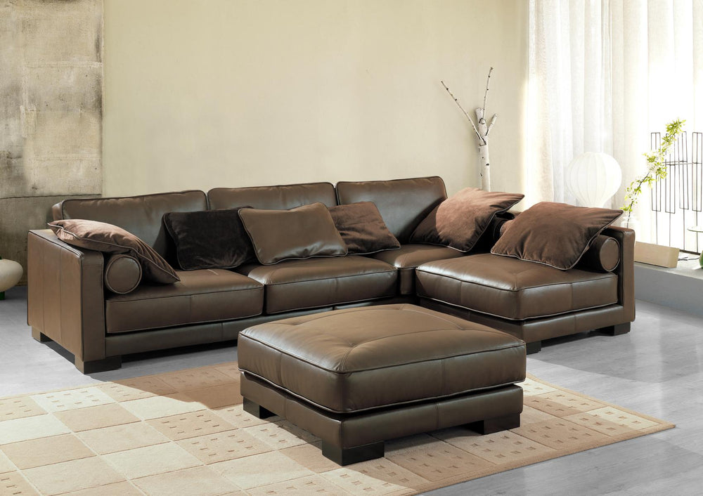 Edles Ecksofa Bartolo Wohnlandschaft Leder Eckcouch Sofa von Salottini