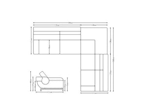 Ecksofa Bernado Leder Eckcouch Sofa von Salottini Sonderpreis
