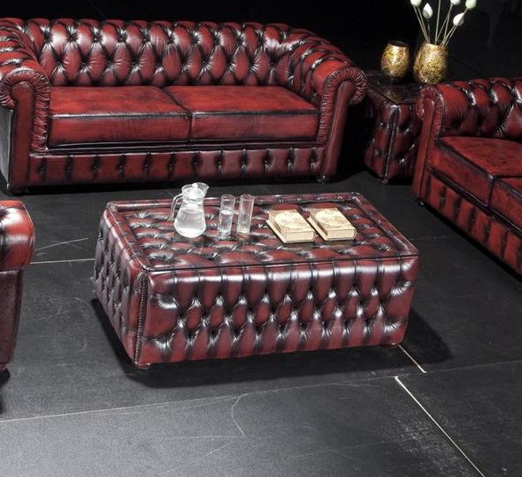 Chesterfield XL Ledertisch Bolton Tisch Couchtisch Salottini Sonderpreis