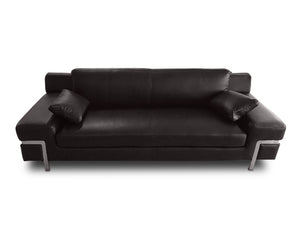 VERKÜRZTE LIEFERZEIT XL Sofagarnitur Bormio 3/2/1 Leder Polstergarnitur Salottini schwarz