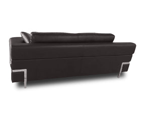 VERKÜRZTE LIEFERZEIT XL Sofagarnitur Bormio 3/2/1 Leder Polstergarnitur Salottini schwarz