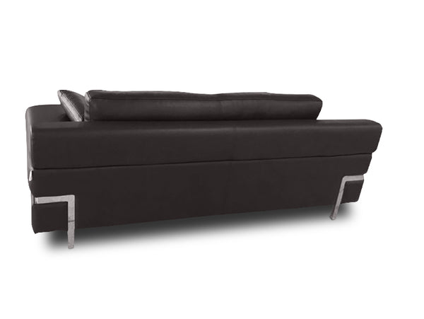 VERKÜRZTE LIEFERZEIT XL Sofagarnitur Bormio 3/2/1 Leder Polstergarnitur Salottini schwarz