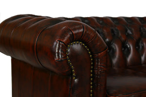SOFORT LIEFERBAR Sofa Chesterfield 3-Sitzer Couch Avon Deluxe Ledersofa