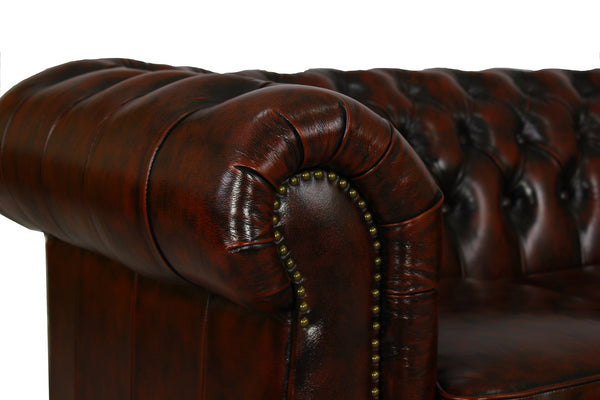 SOFORT LIEFERBAR Sofa Chesterfield 3-Sitzer Couch Avon Deluxe Ledersofa