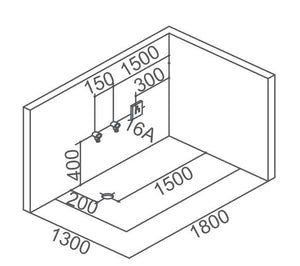 Edler 2 Personen Whirlpool Hampton 180x130 Badewanne Sonderpreis