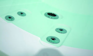 Luxus XL 2 Personen Whirlpool Hobart 2 185x150 Badewanne Holzrand Whirlwanne schwarz