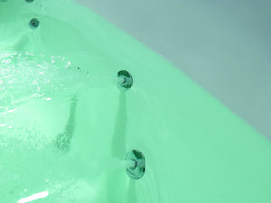 Luxus XL 2 Personen Whirlpool Hobart 2 185x150 Badewanne Holzrand Whirlwanne schwarz