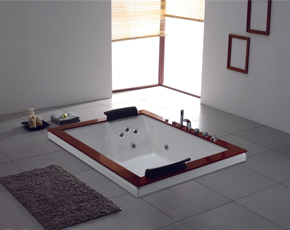 Edler XL 2 Personen Whirlpool Hobart 2 185x150 Badewanne Holzrand Whirlwanne