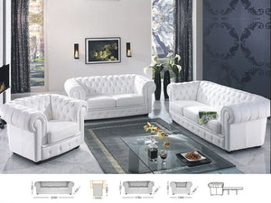 Luxus Chesterfield Newcastle XL Sofagarnitur (3/2/1 oder 3/1/1) Ledergarnitur Sonderpreis