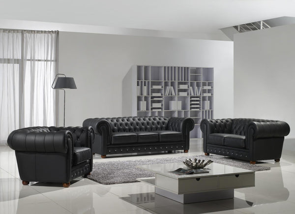 Luxus Chesterfield Newcastle XL Sofagarnitur (3/2/1 oder 3/1/1) Ledergarnitur Sonderpreis