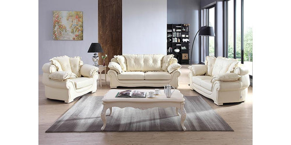 VERKÜRZTE LIEFERZEIT XL Polstergarnitur Nico Sonderpreis Beige Sofagarnitur 3/2/1 Leder