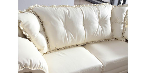VERKÜRZTE LIEFERZEIT XL Polstergarnitur Nico Sonderpreis Beige Sofagarnitur 3/2/1 Leder