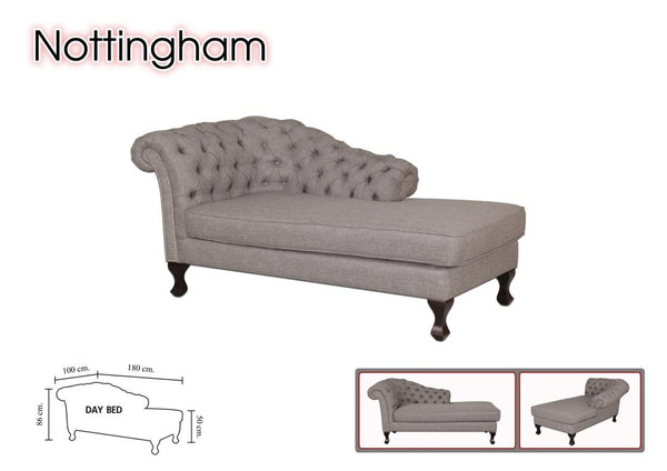 Chesterfield Chaise Lounge Sofa Nottingham Leder Chaiselongue Salottini Liege