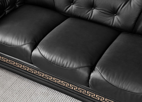 (LIEFERBAR IN NUR 5-6 WOCHEN) Chesterfield Oriental XL Sofagarnitur 3/2/1 Schwarz SONDERPREIS