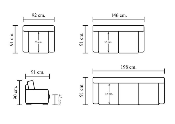 Chesterfield Vintage Petrina Deluxe Sofagarnitur (3/2/1 oder 3/1/1) Ledergarnitur Salottini (Rollen)