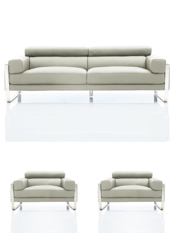 XL Sofagarnitur Turin (3/2/1 oder 3/1/1) Leder Polstergarnitur Salottini