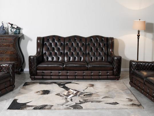 XL Luxus Chesterfield Watford Sofagarnitur (3/2/1 oder 3/1/1) Ledergarnitur Salottini