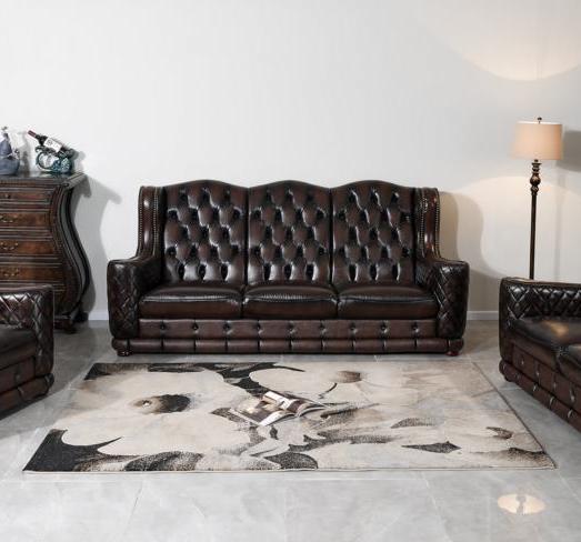 XL Sofa Chesterfield 3-Sitzer Couch Watford Ledersofa Salottini Sonderpreis