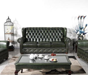 XL Sofa Chesterfield 3-Sitzer Couch York Ledersofa Salottini Sonderpreis
