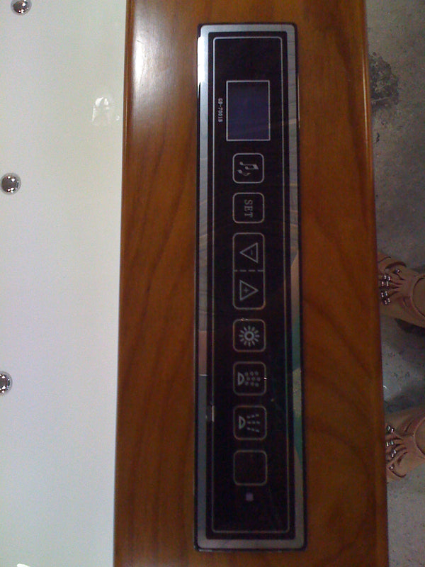 Edler XL Whirlpool 180x150 Dubbo Badewanne für 2 Personen Holzrahmen Sonderpreis schwarz