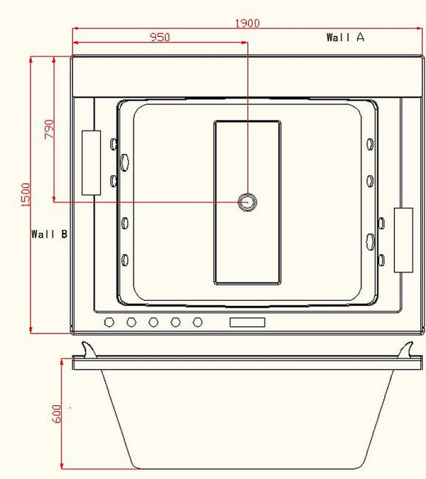 SOFORT LIEFERBAR 2 Personen Whirlpool Jackson 190x150 Badewanne Vollausstattung SONDERPREIS