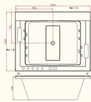 XL Luxus 2 Personen Whirlpool Jackson 190x150 Badewanne Whirlwanne Vollausstattung
