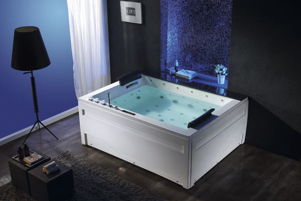 XL Luxus 2 Personen Whirlpool Jackson 190x150 Badewanne Whirlwanne Vollausstattung