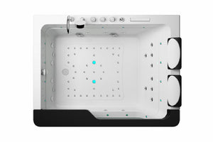 Luxus 2 Personen Whirlpool Alabama 170x130 Badewanne (schwarz) SONDERPREIS