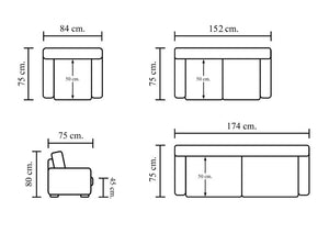Chesterfield Vintage Mersey Deluxe Sofagarnitur (3/2/1 oder 3/1/1) Ledergarnitur Salottini