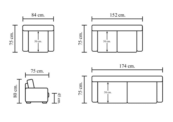 Chesterfield Vintage Mersey Deluxe Sofagarnitur (3/2/1 oder 3/1/1) Ledergarnitur Salottini