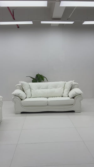 Luxus XL Sofagarnitur Nico (3/2/1 oder 3/1/1) Leder Polstergarnitur Salottini mit VIDEO