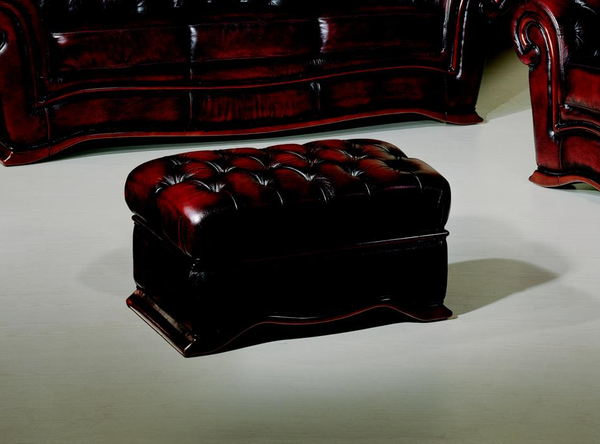 Chesterfield Lederhocker Sheffield Hocker Ottomane Salottini Sonderpreis