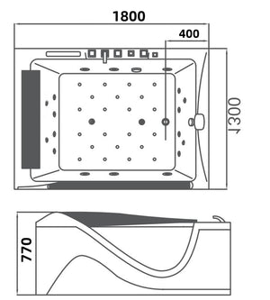 Edler 2 Personen Whirlpool Hampton 180x130 Badewanne Sonderpreis